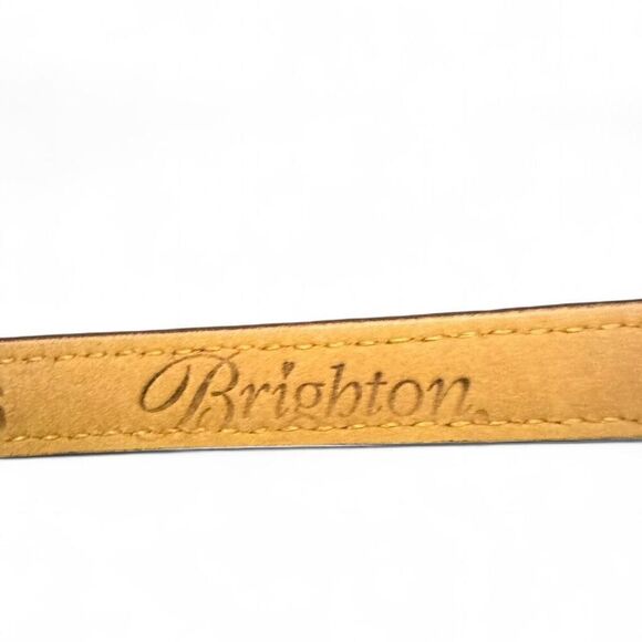 Brighton Leather Belt Women Small 28 Brown Silver Engraved Buckle Boho Chic main image 4